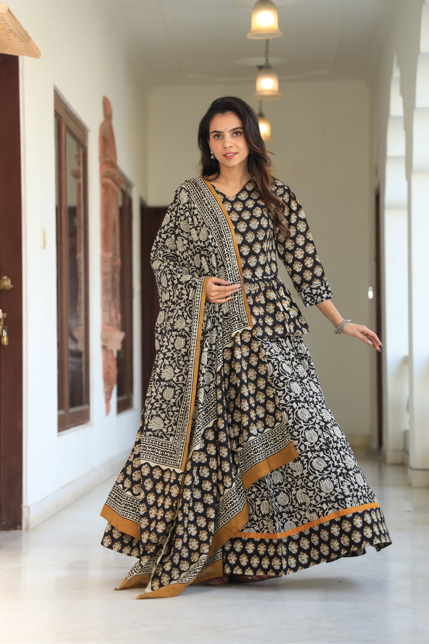 104 Short Kurti Lehenga Dupatta-3 PC Set