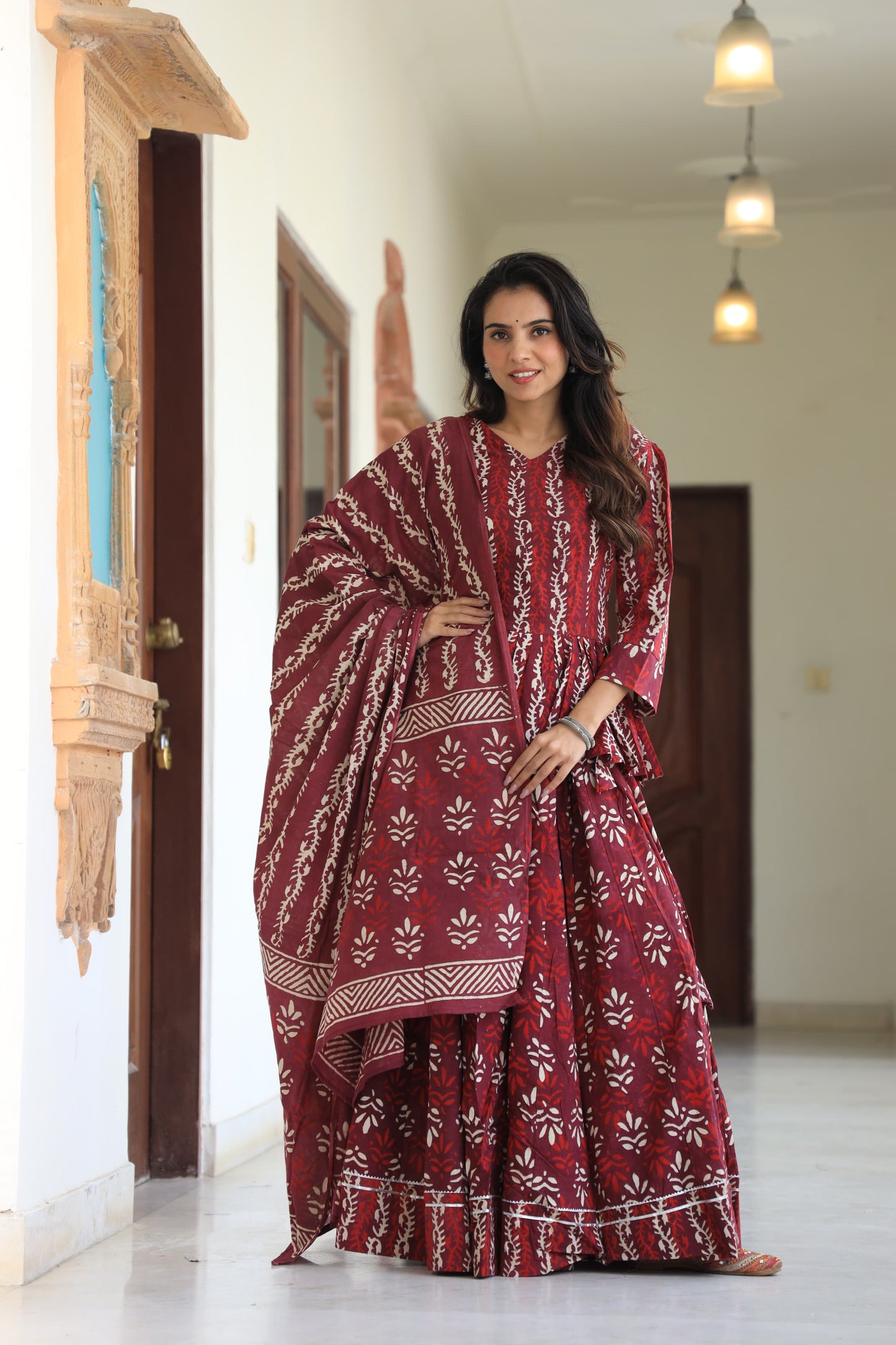 109 Short Kurti Lehenga Dupatta-3 PC Set