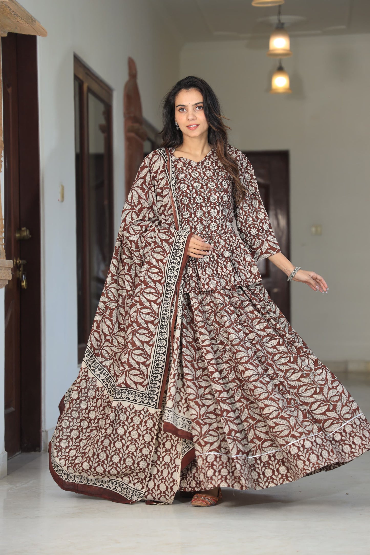 115 Short Kurti Lehenga Dupatta-3 PC Set