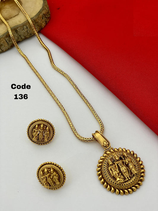 136 Fine Finish Antique Pendent Set
