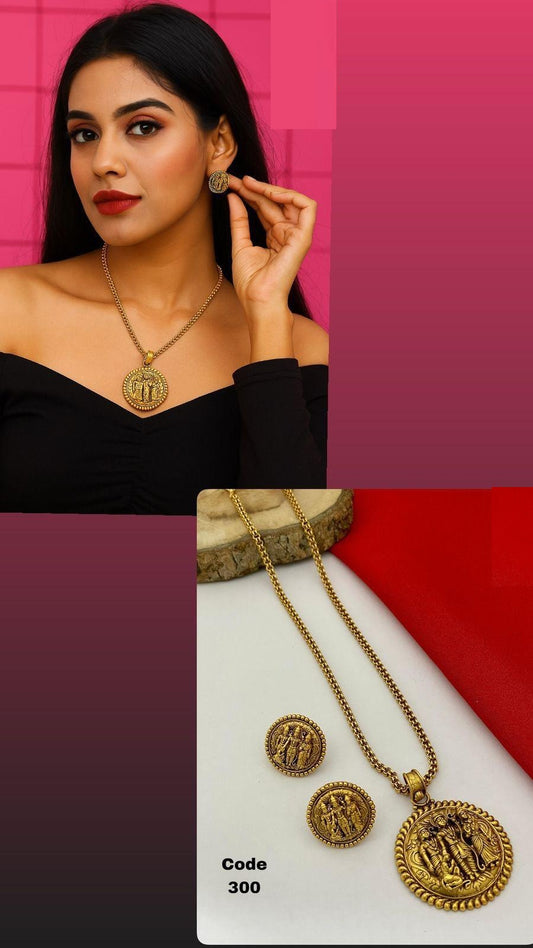 300 Fine Finish Antique Pendent Set