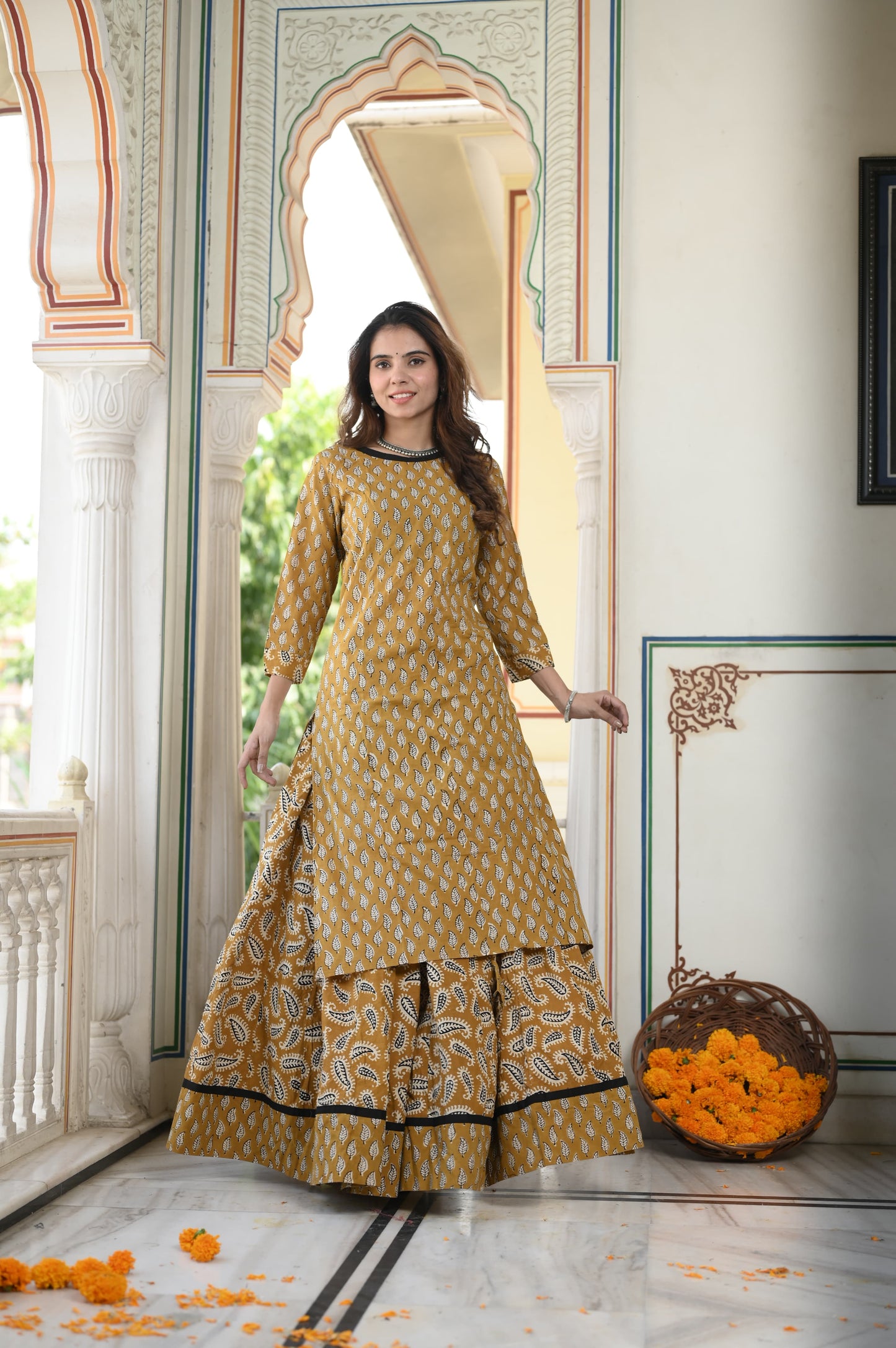 506 Long Kurta Lehenga - 2 PC Set