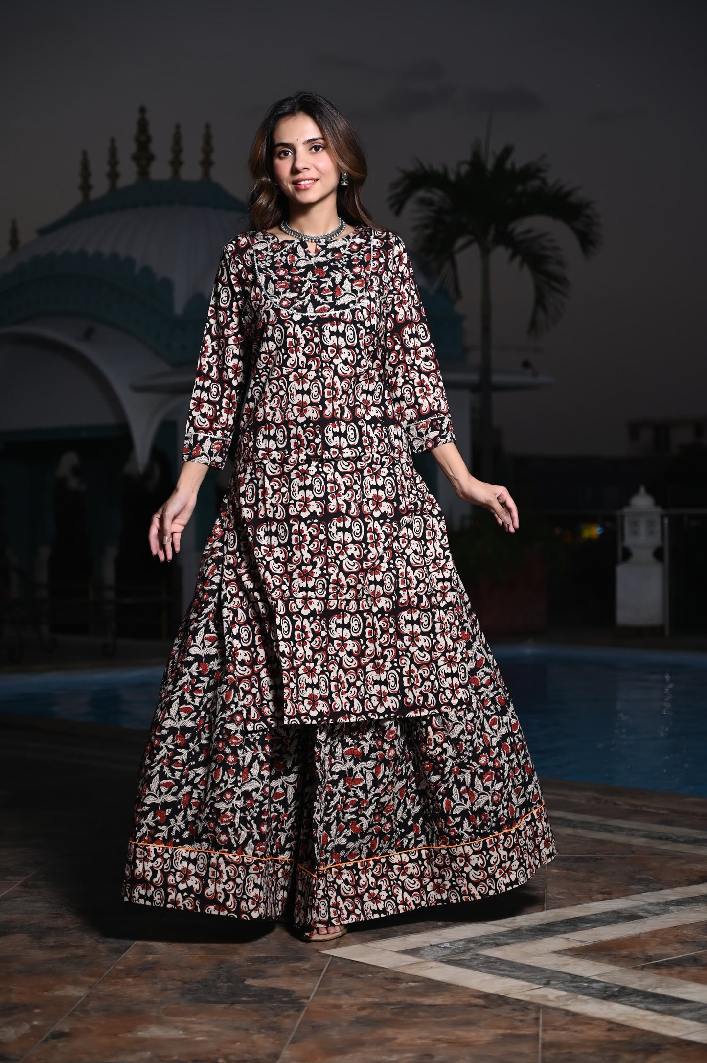 510 Long Kurta Lehenga - 2 PC Set