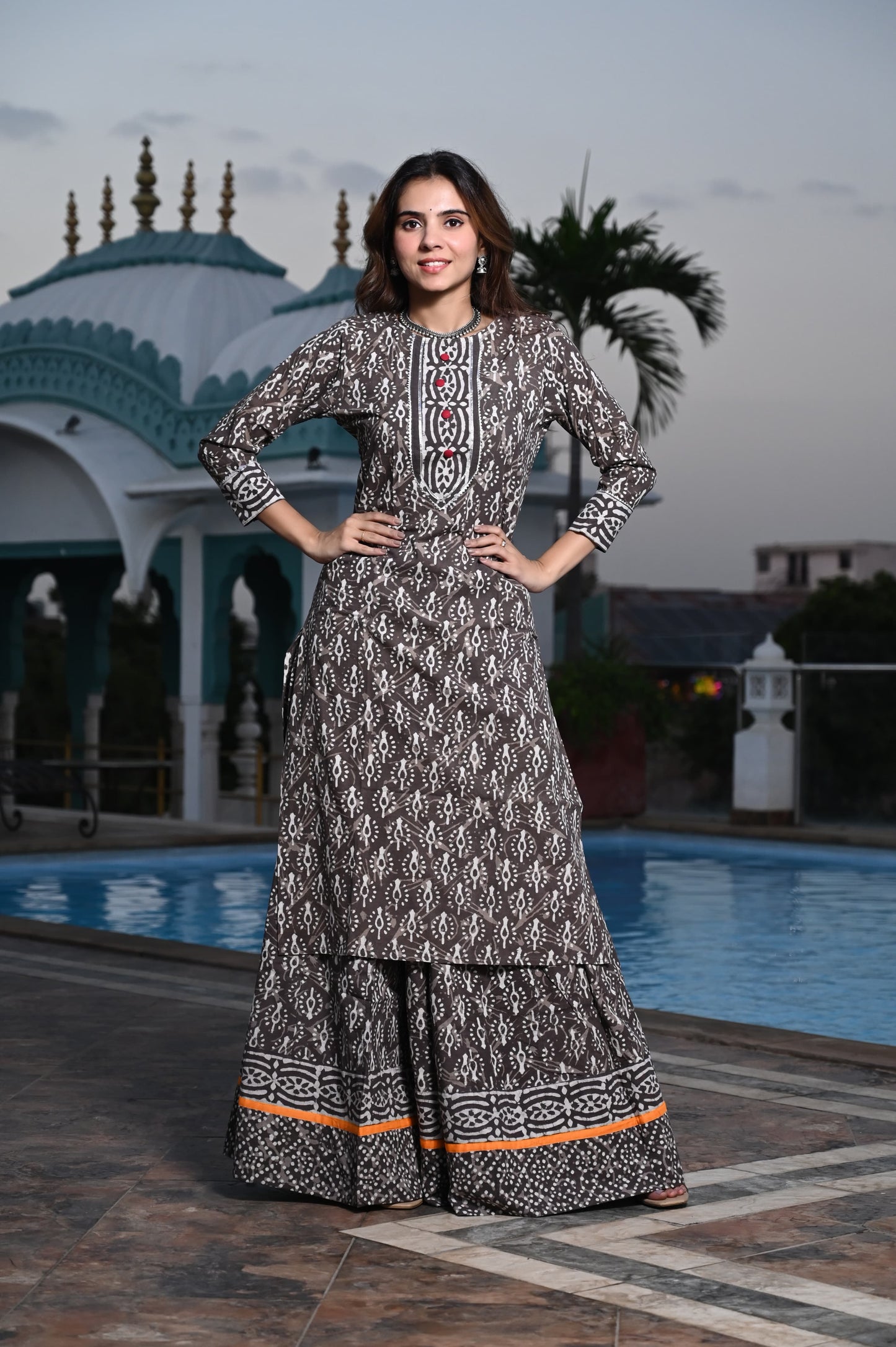 513 Long Kurta Lehenga - 2 PC Set