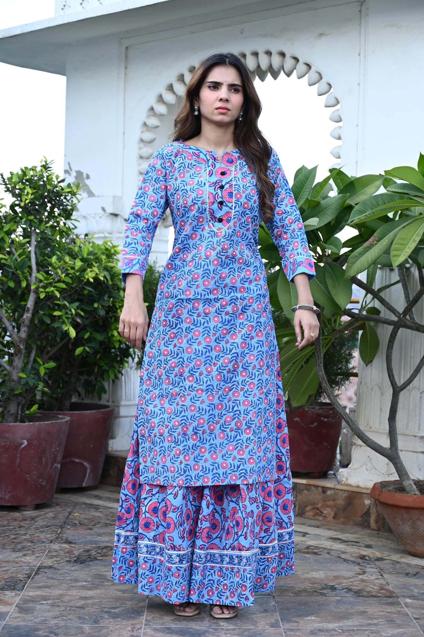 523 Long Kurta Lehenga - 2 PC Set