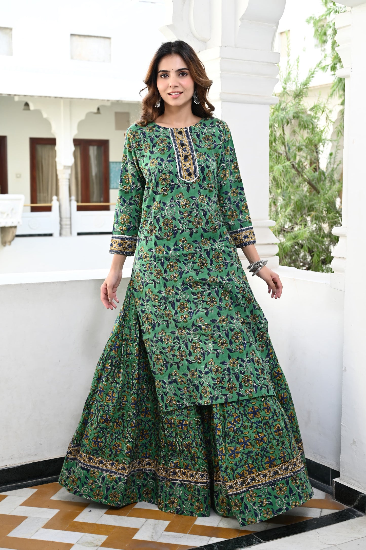534 Long Kurta Lehenga - 2 PC Set