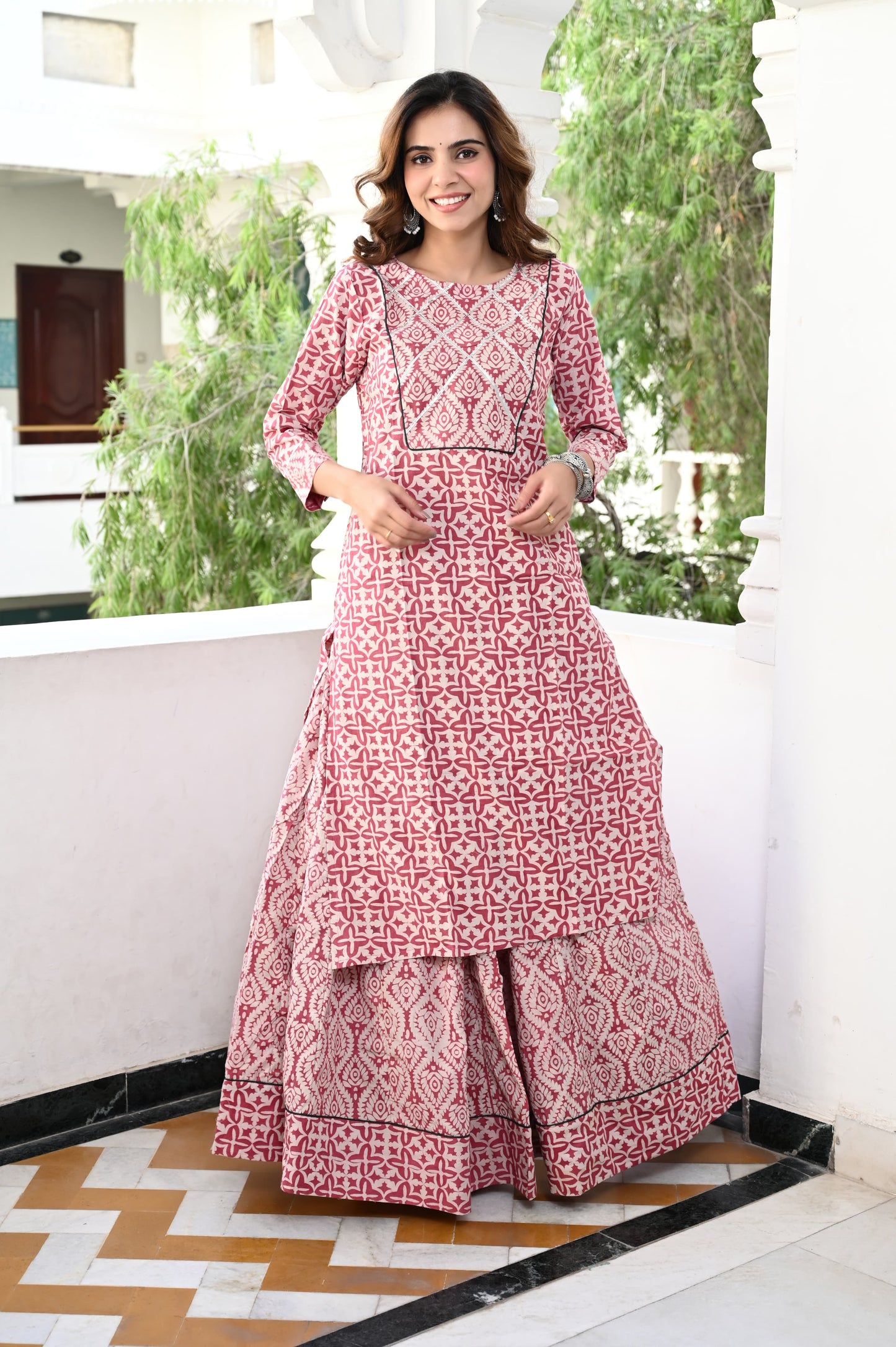 537 Long Kurta Lehenga - 2 PC Set
