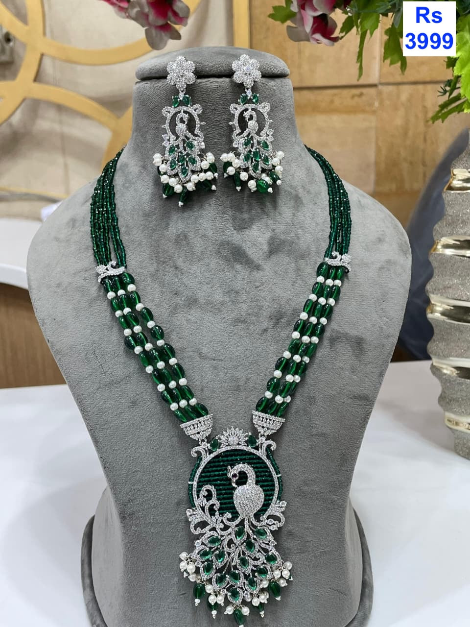 CZ Mala Necklace Set