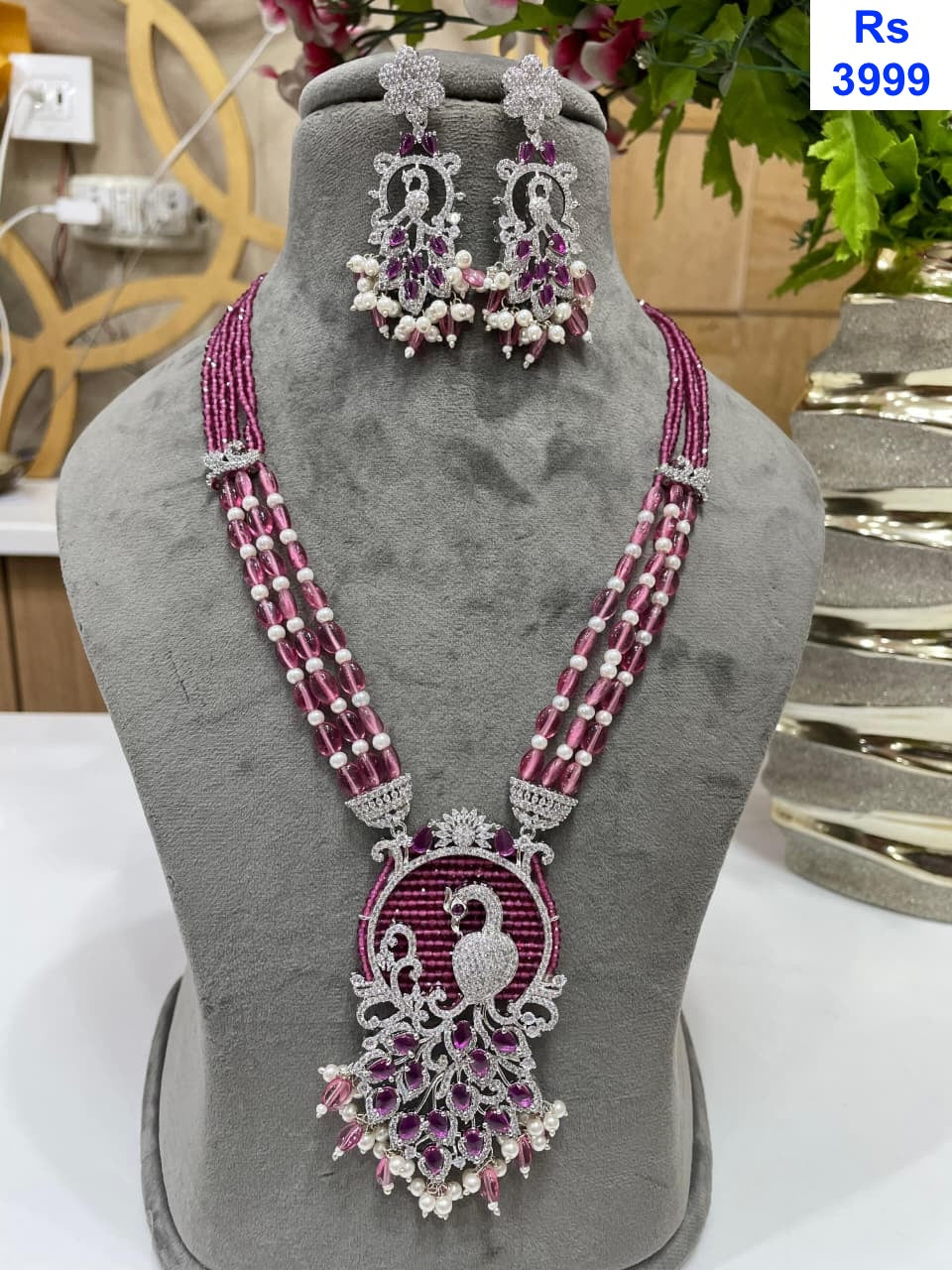 CZ Mala Necklace Set
