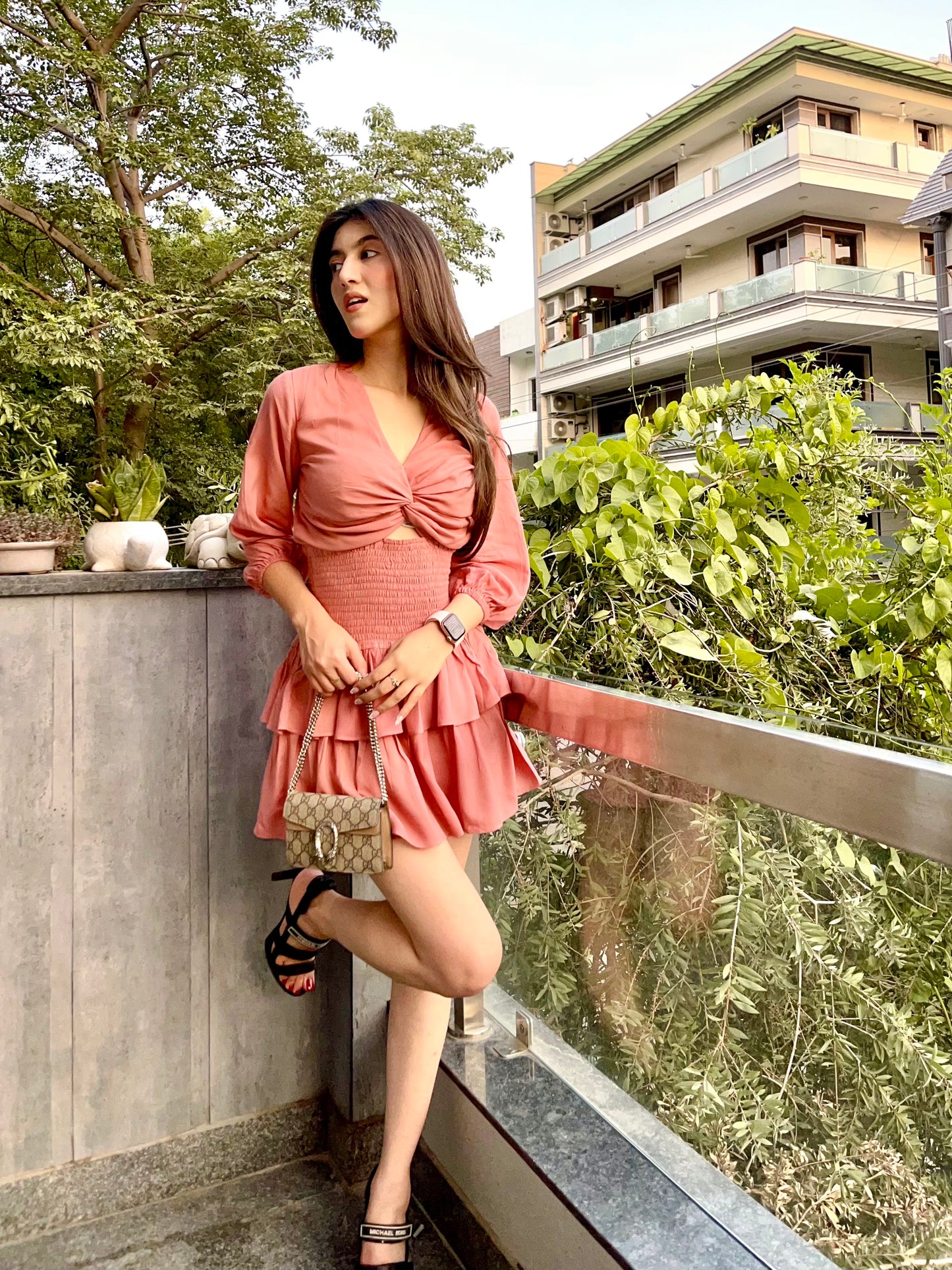 Coral Nude Dress