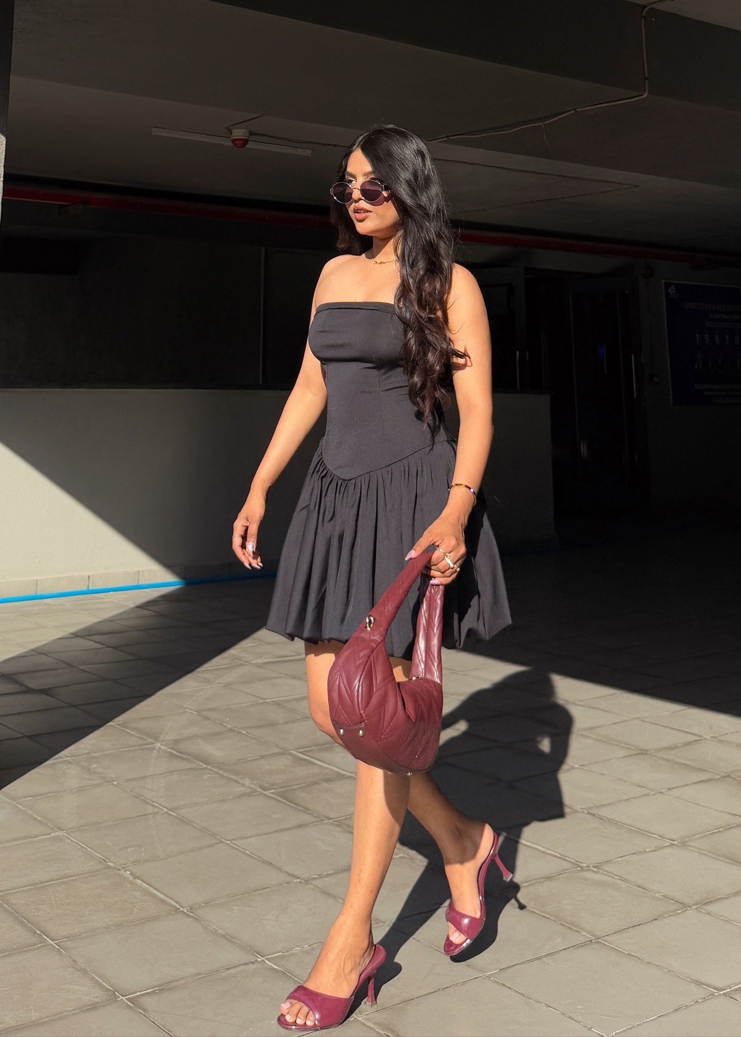 Balloon Black Dress