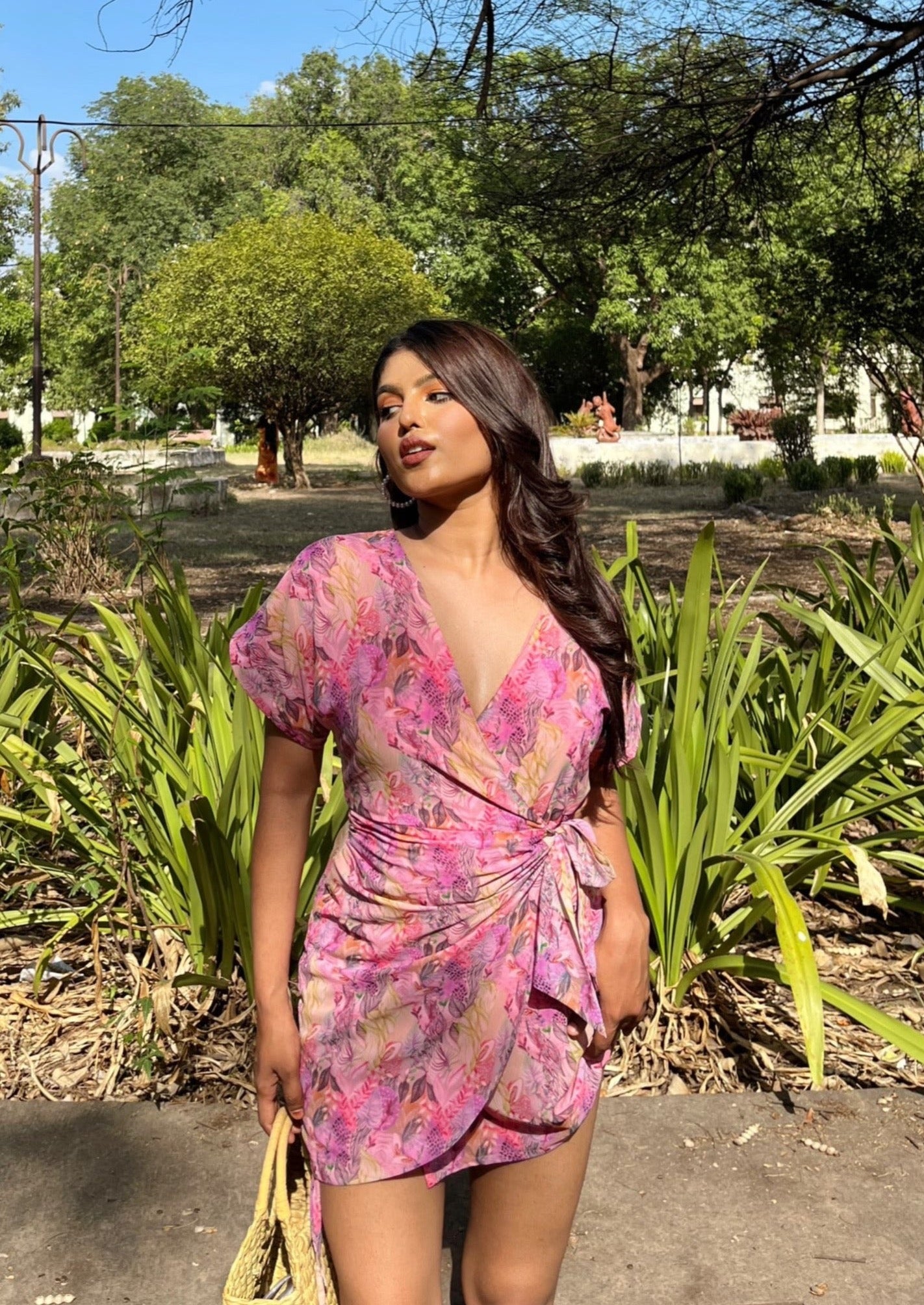 Pink Sizze lWrap Dress