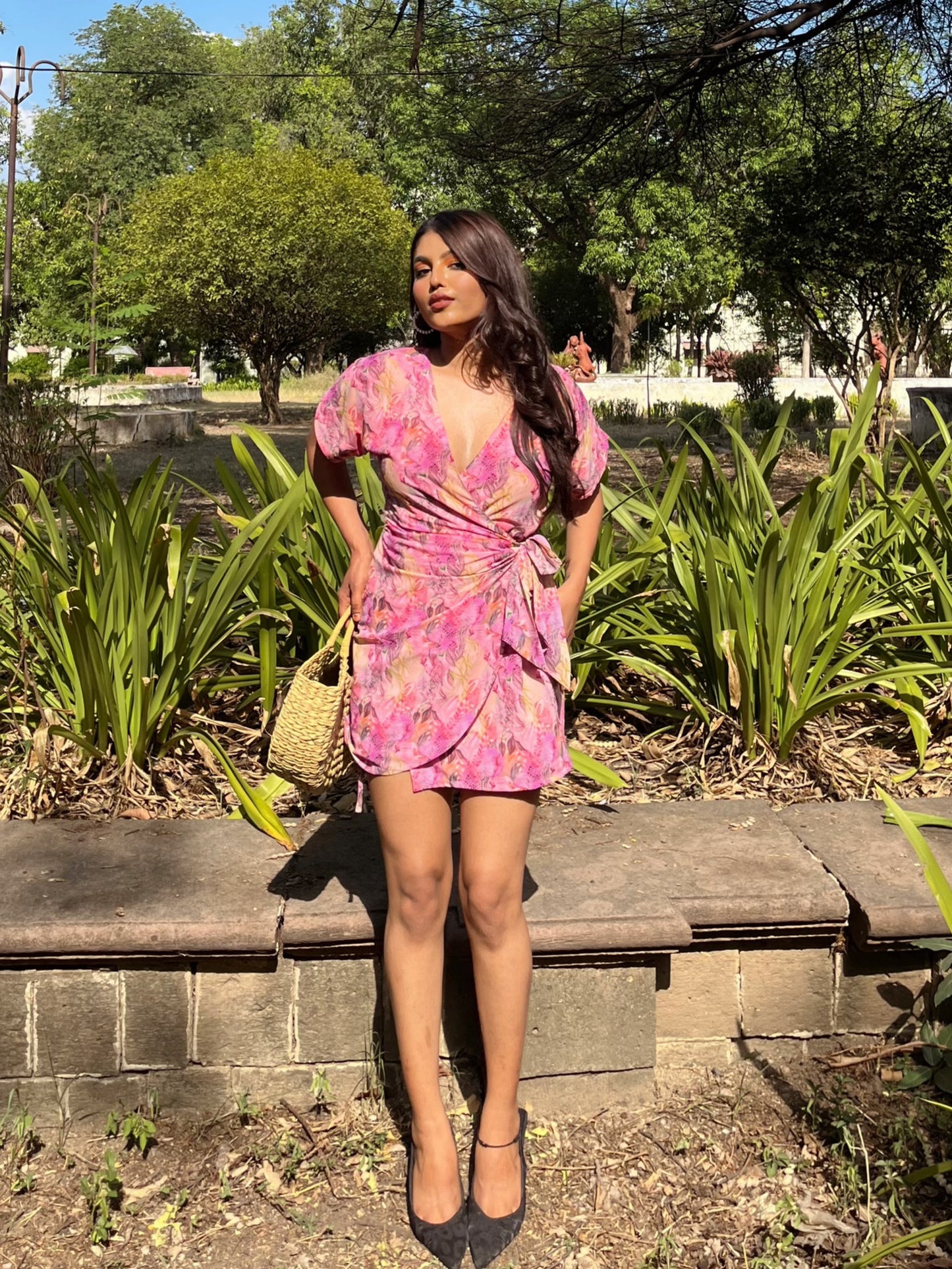 Pink Sizze lWrap Dress
