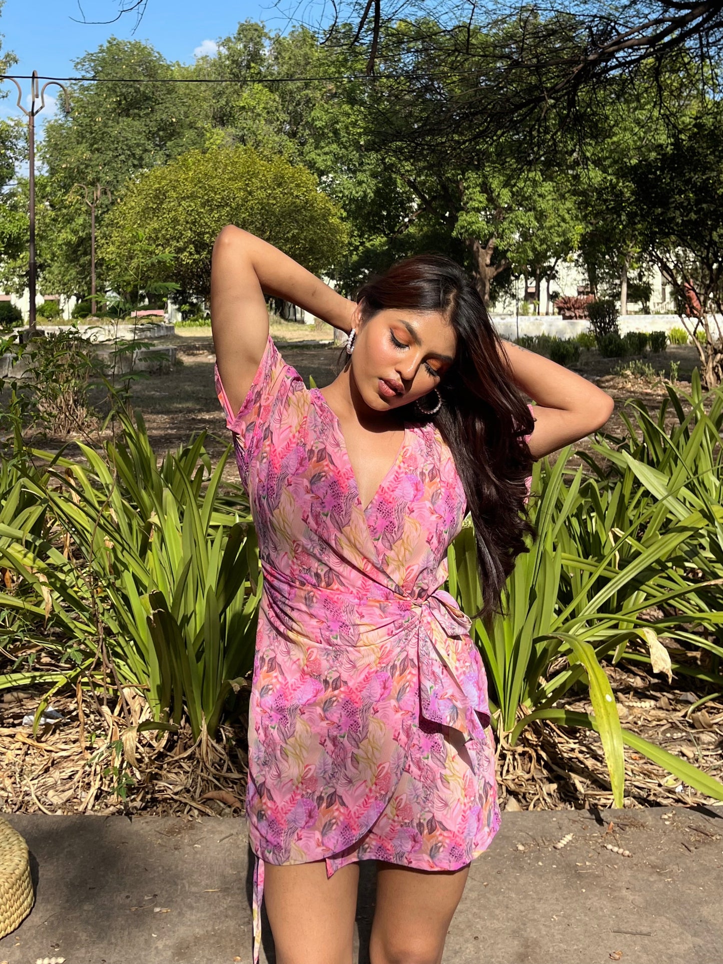 Pink Sizze lWrap Dress