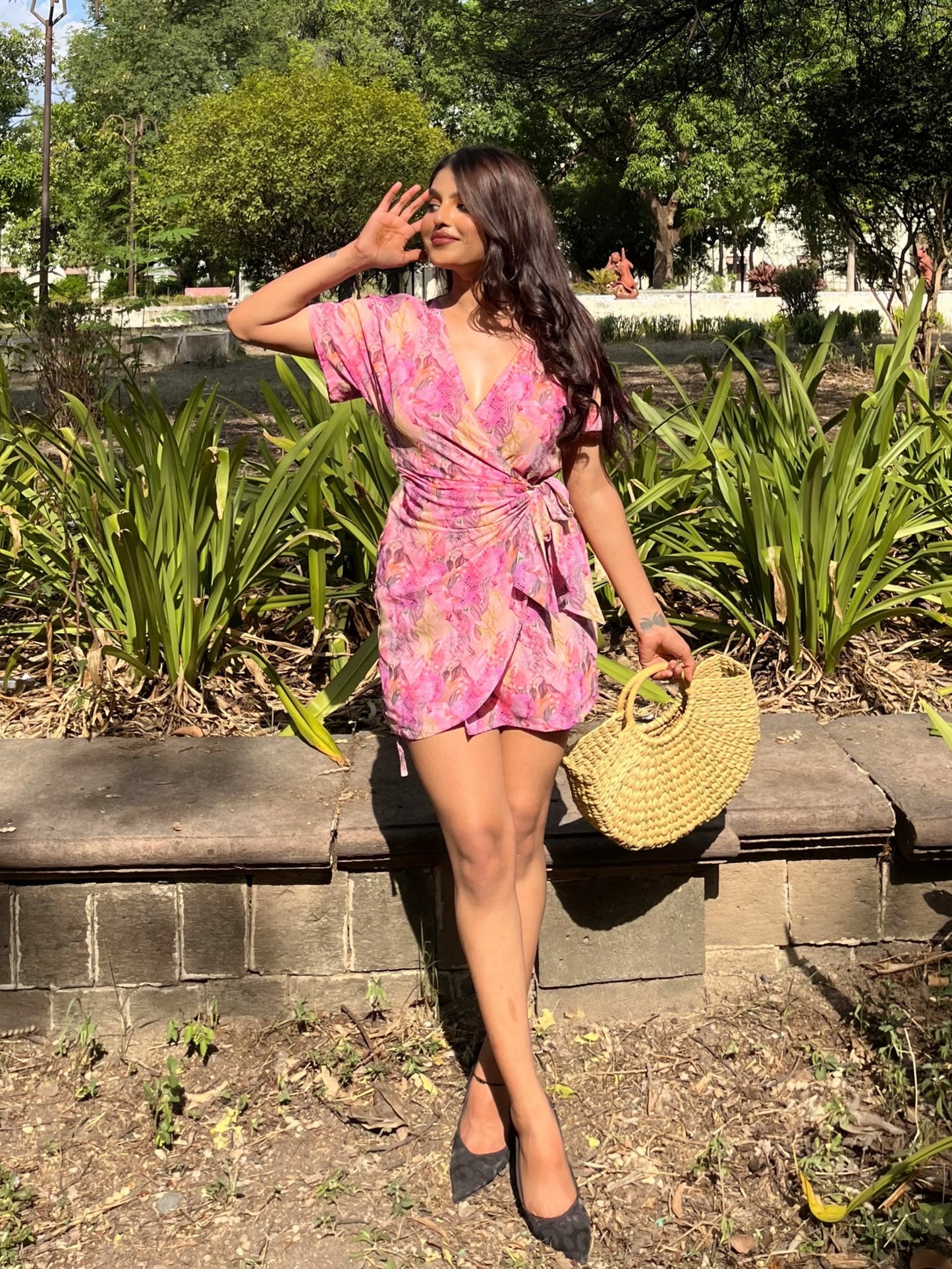 Pink Sizze lWrap Dress