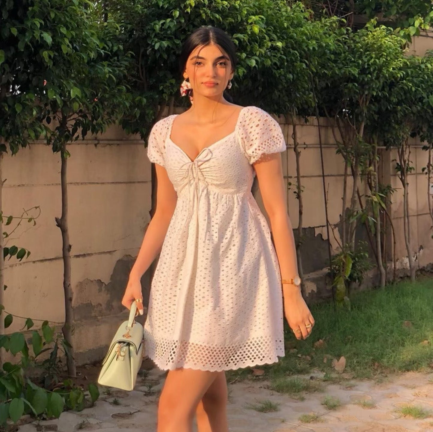 White Fantasy Fit-and-Flare Dress
