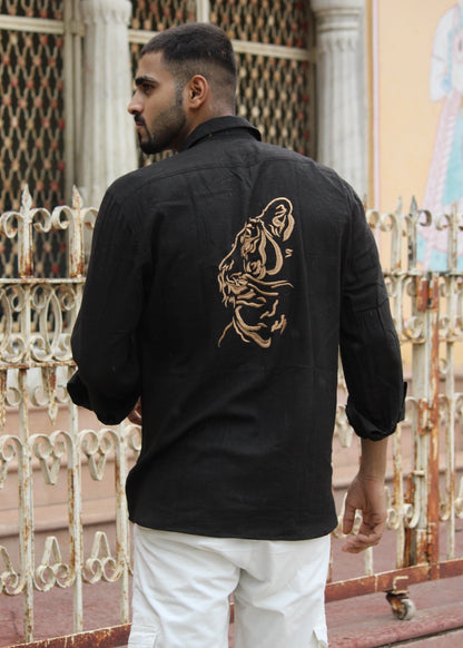 Bagh Embroidered Black Shirt