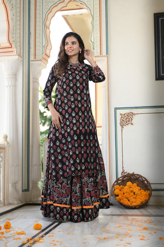 507 Long Kurta Lehenga - 2 PC Set