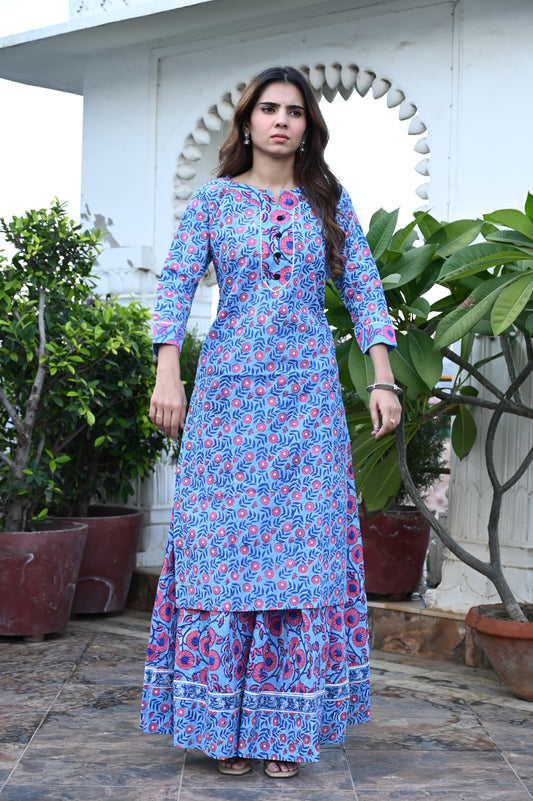 523 Long Kurta Lehenga - 2 PC Set