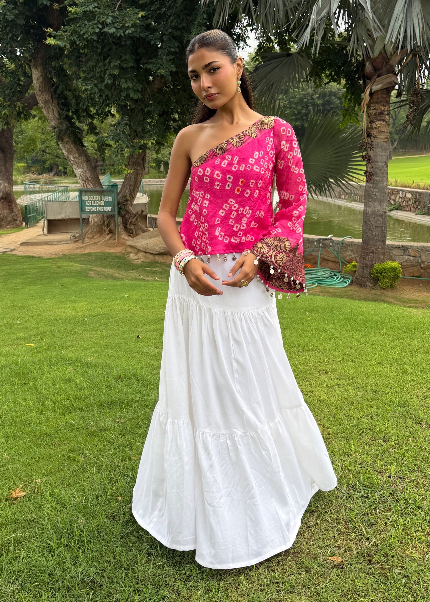 Gulaabo Bandhani Top