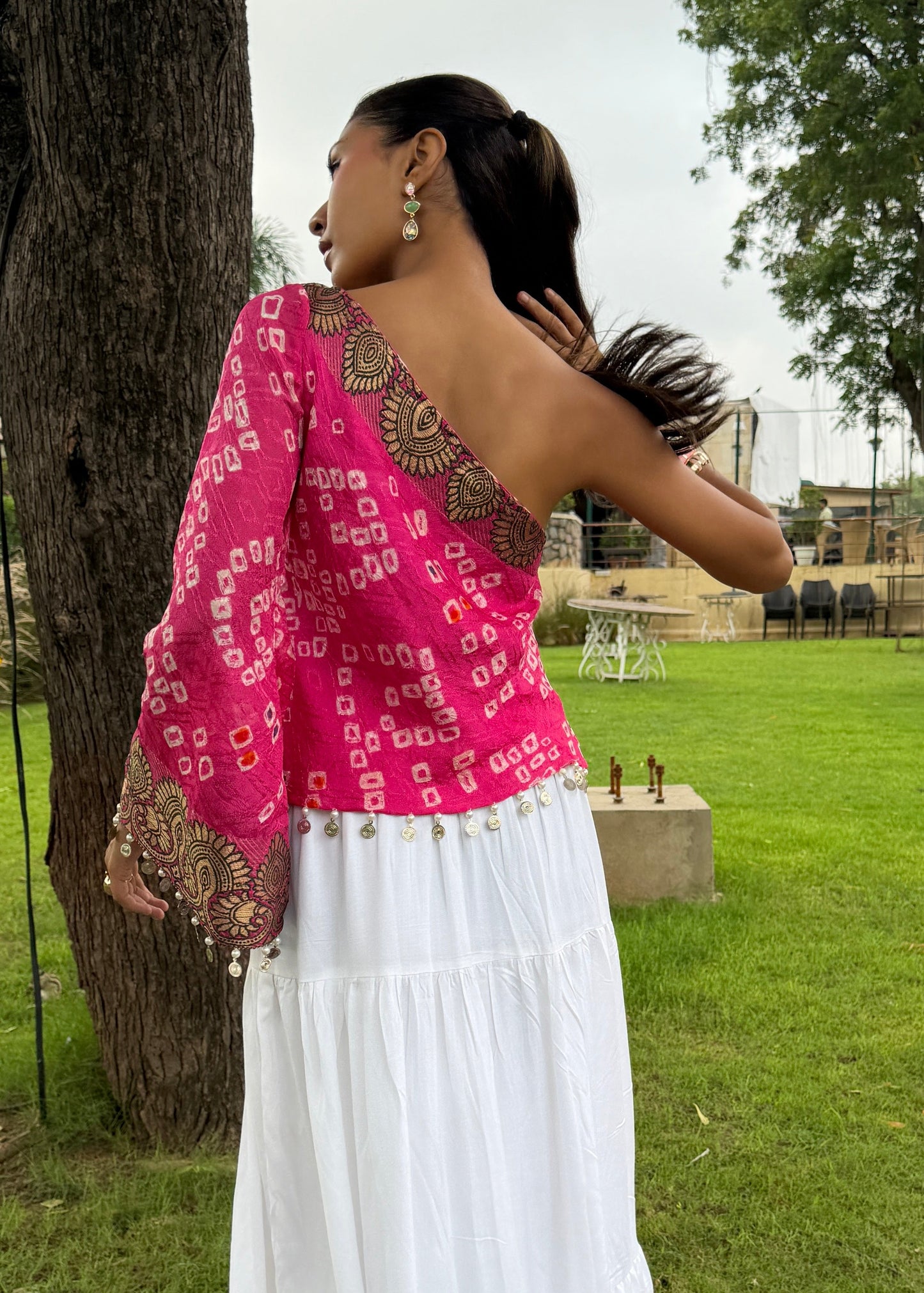 Gulaabo Bandhani Top