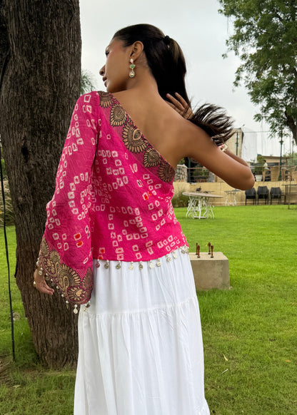 Gulaabo Bandhani Top