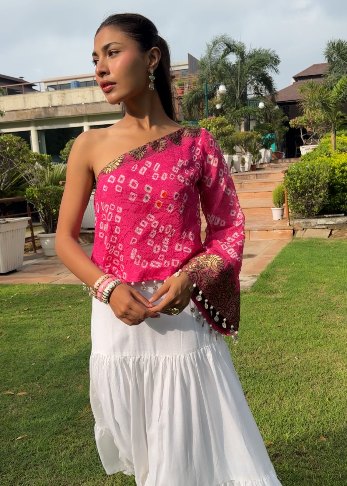 Gulaabo Bandhani Top