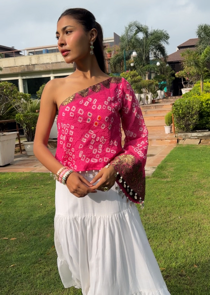 Gulaabo Bandhani Top