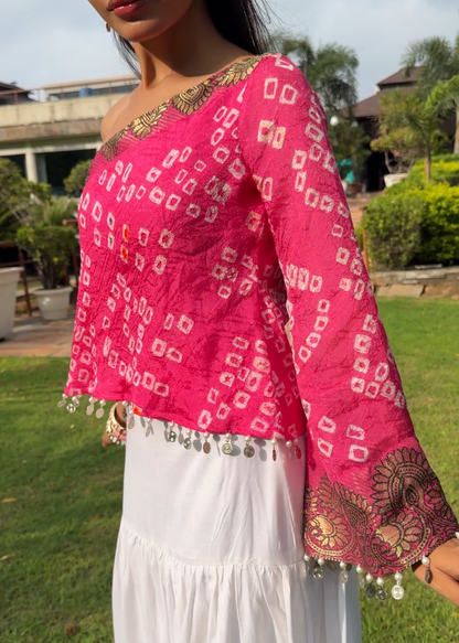 Gulaabo Bandhani Top